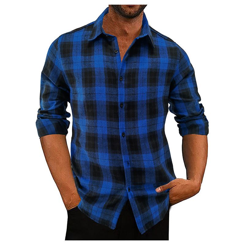 Unschlagbare Qualität 2025 Lose Flanell Herbst und Winter Langarm Plaid Casual Shirt, Herren-Stil_voghion.com