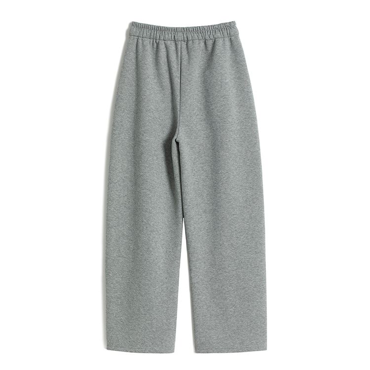 Pantaloni eleganti a vita alta svasati da uomo, pantaloni invernali foderati in pile, a gamba larga, con orlo asimmetrico, comodi e caldi (grigio chiaro)_voghion.com