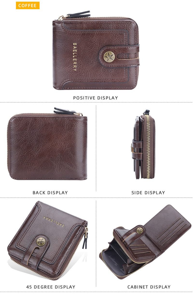 Baellerry Portemonnaie Héich Qualitéit Männer Kompakt Portemonnaie Nei Arrivée Retro Multi Card Zipper Mënz Portemonnaie_voghion.com