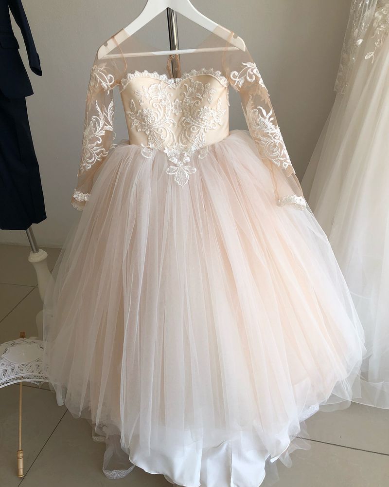 Kinderkleid Prinzessinnenkleid Kleines Mädchen Hochzeitskleid_voghion.com