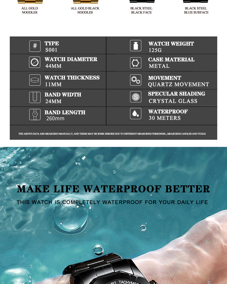 2023. gada jauns, karsti pārdots Fenzun rokas pulkstenis, ūdensizturīgs daudzfunkcionāls pulkstenis, liels ciparnīcas pulkstenis, liels jauns kalendāra kvarca vīriešu pulkstenis_voghion.com