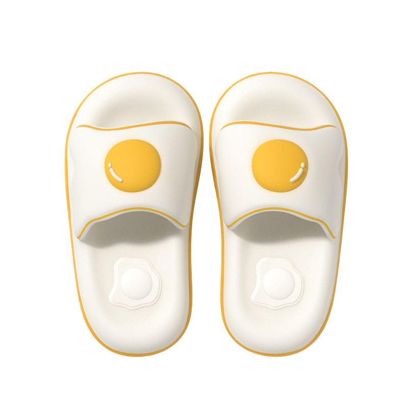 Nuove pantofole a forma di uovo da donna estive che calpestano la merda suola morbida fondo spesso 4 cm casa bagno coppia pantofole fresche da uomo_voghion.com