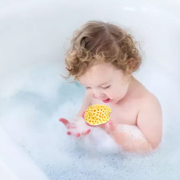 Éponge de rechange en laine de mer naturelle, éliminateur de peaux mortes, mousse nettoyante, masseur, pouf de douche, éponge exfoliante pour le corps_voghion.com