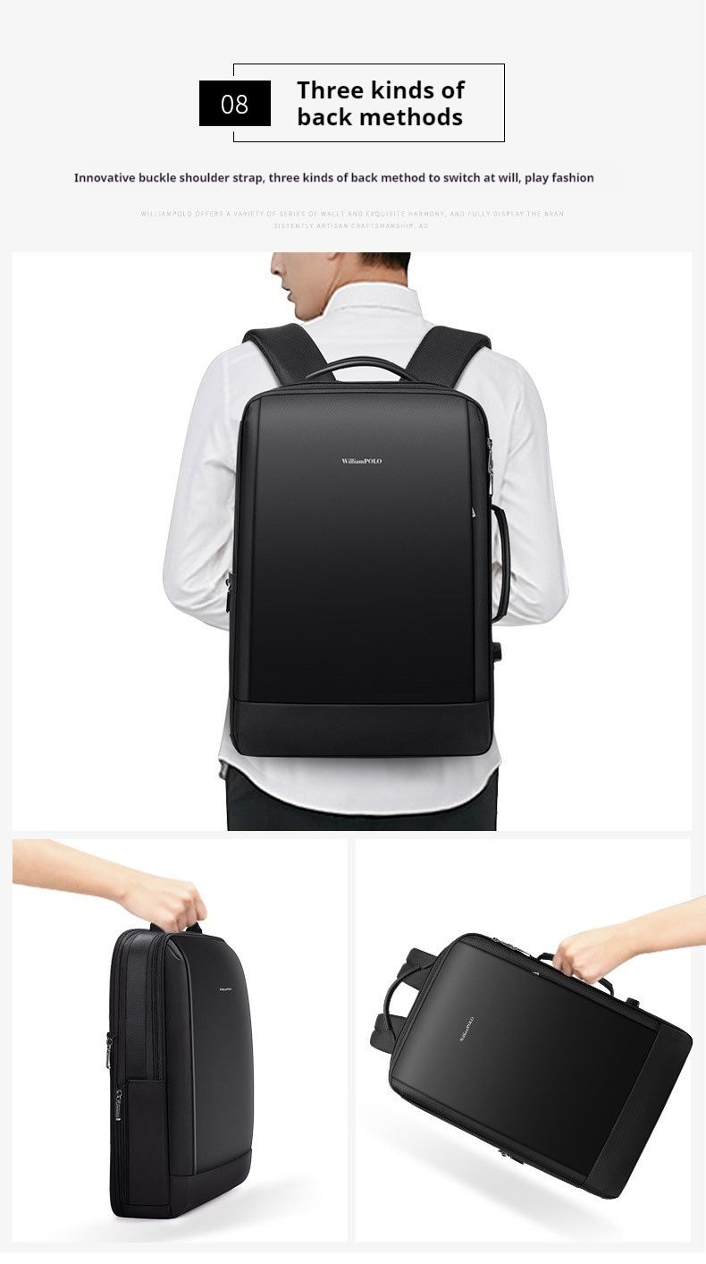 Minimally designed backpack for men, computer backpack, business outdoor travel, multi-functional backpack, USB backpack_voghion.com