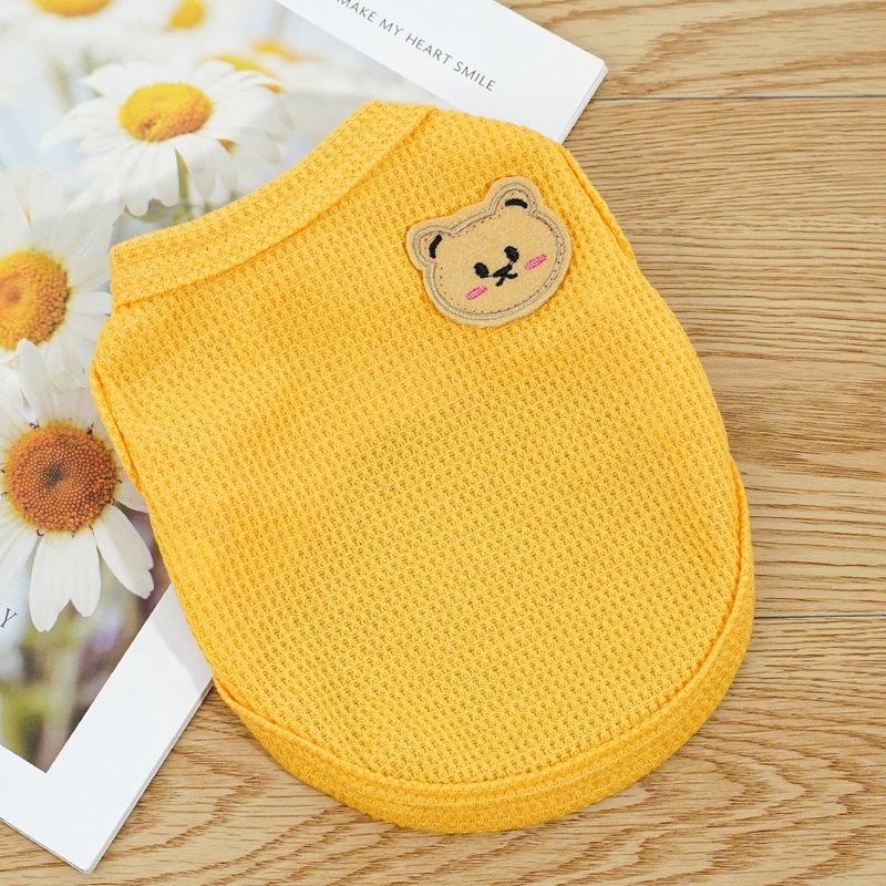 Haustierkleidung Waffelbär Sommerweste Teddy mittlere und kleine Hundekatze Hundekleidung Fabrik Großhandel_voghion.com