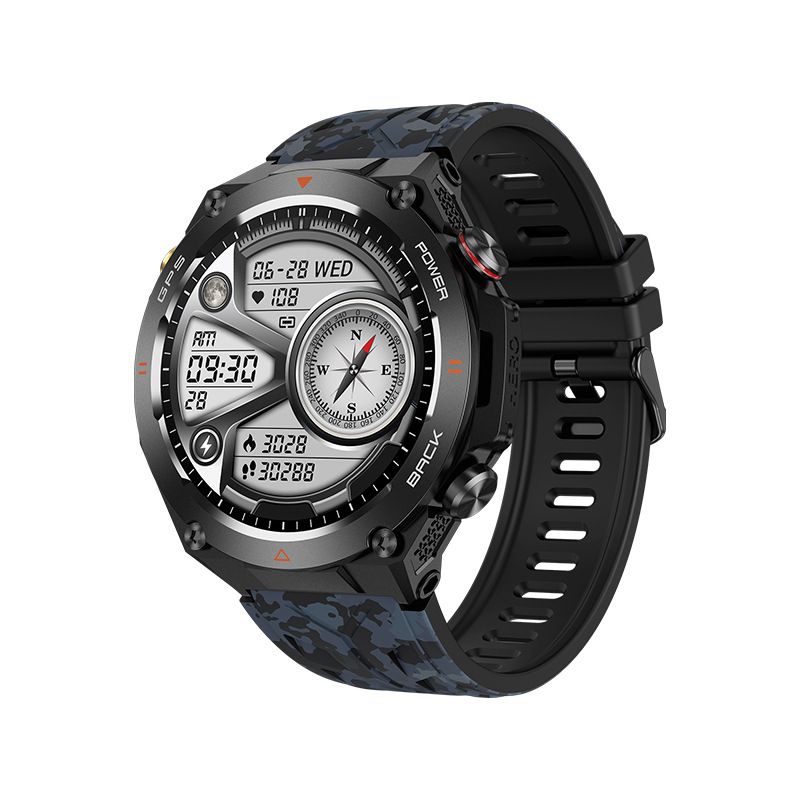 KC82DAFIT Bluetooth Call GPS Positioning Intelligent AI Voice Compass Altitude Sports Smart Watch_voghion.com