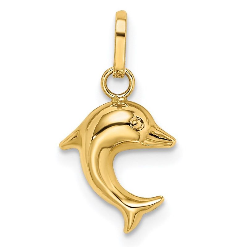 14k Enameled Dophin Charm_voghion.com