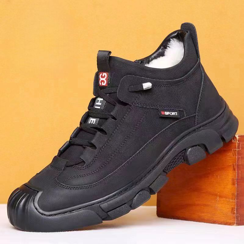 New Winter Lace-up Trendy Men's Casual Low-top Breathable Leather Comfortable Shoes_voghion.com