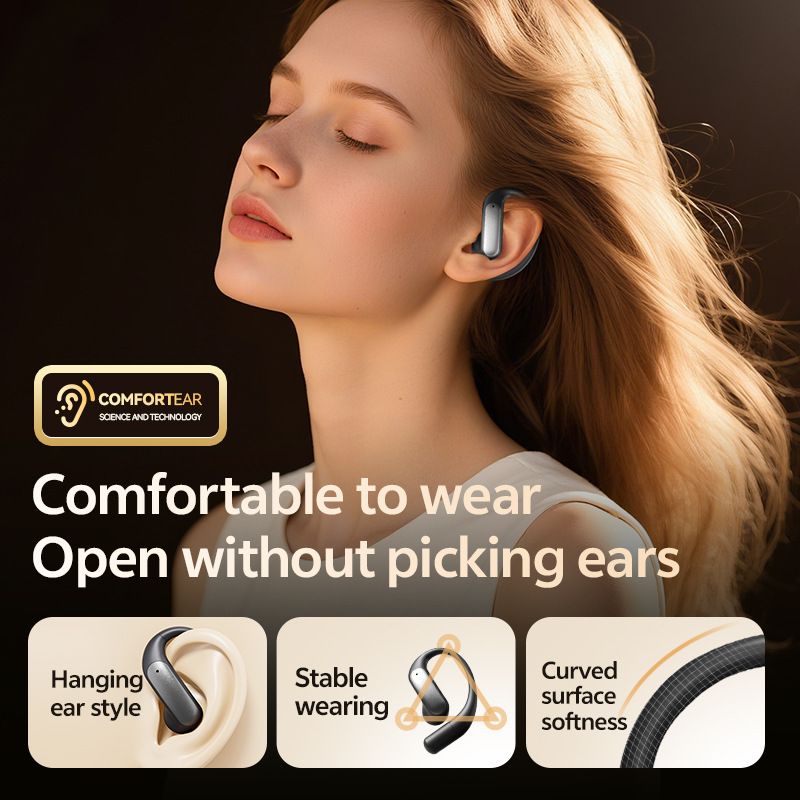 2025M129 Ear-Hook Digital Display Private Model High Appearance Wireless Bluetooth Earphones_voghion.com