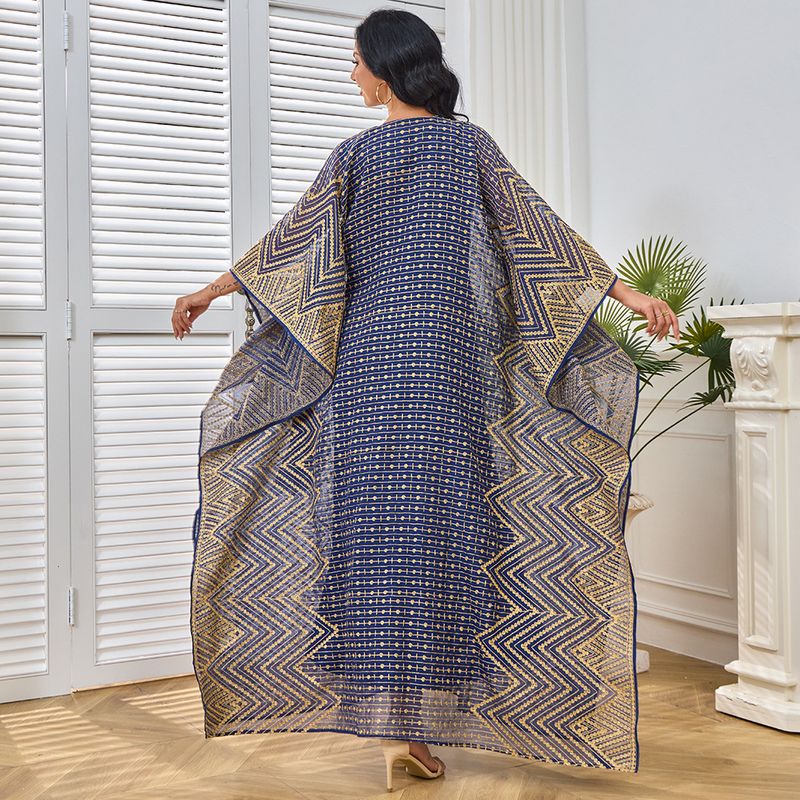 Dubai arabisk damekåbe moderigtig broderet perlekrave blomster stor gyngekjole i to dele_voghion.com