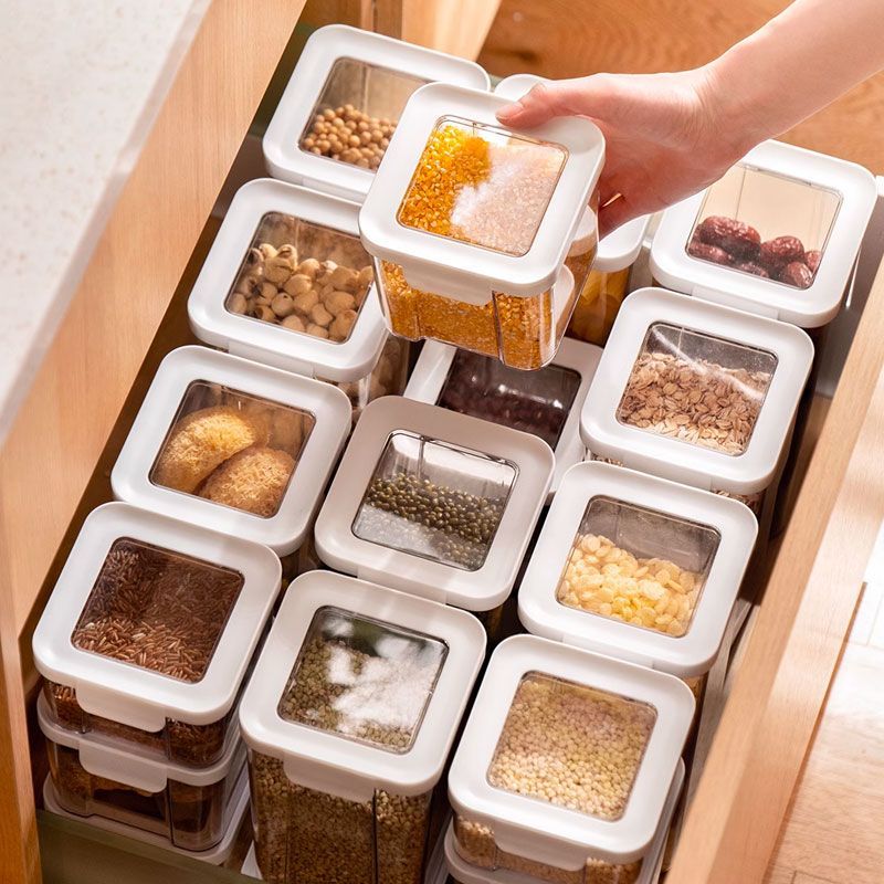 Contenitore in plastica sigillato per alimenti da cucina, contenitore per latte in polvere, contenitore per latte in polvere a prova di umidità, contenitore per latte in polvere Five Cereals_voghion.com