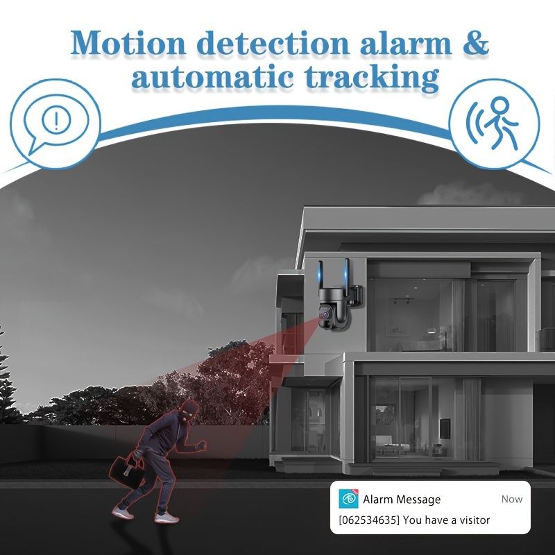 2K HD PTZ Night Vision Motion Detection, Two-Way Talk SD & Cloud Storage, 360 Degree Panoramic Surveillance, Outdoor/Indoor,_voghion.com