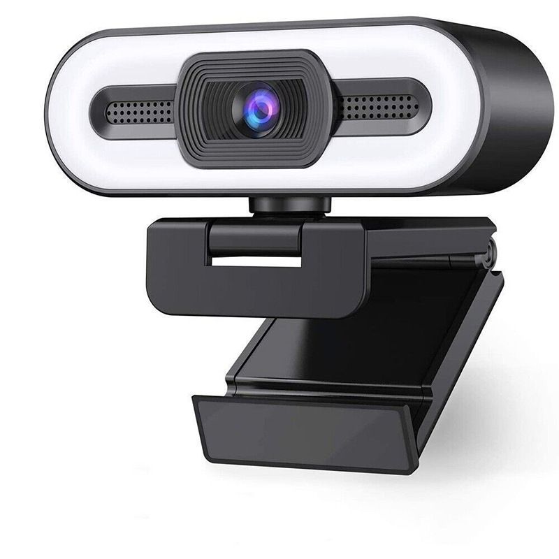 Videocamera per computer HD 2K con microfono autofocus senza driver per streaming live e chat con luce di bellezza a tre colori_voghion.com