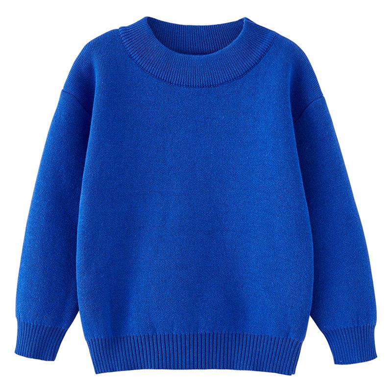 Maglione invernale in velluto per bambine: morbido e caldo top con scollo rotondo per le giornate fredde_voghion.com