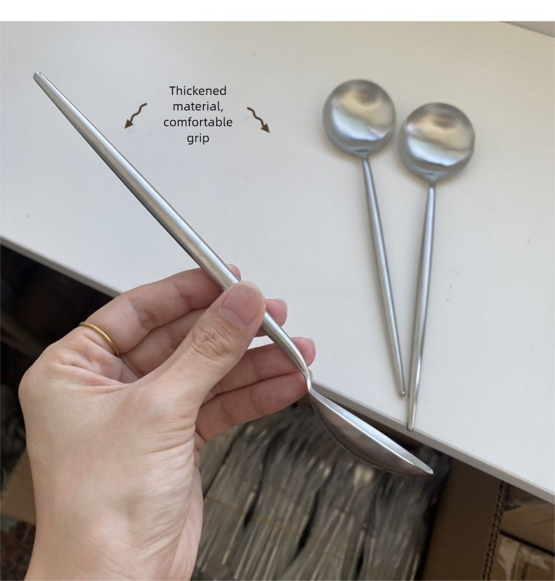 Set di posate portoghesi in acciaio inossidabile 304 di alta qualità in stile nordico, per uso domestico, cucchiaio, coltello, forchetta e da tavola occidentale_voghion.com