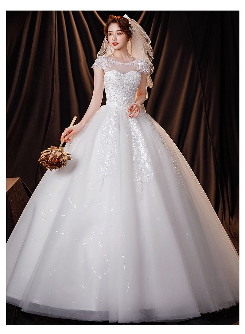 ChicShe ChicShe ChicShe ChicShe 2025 Nuovo ed elegante abito da sposa semplice e grande stile principessa, snellente e leggero, lungo fino al pavimento_voghion.com