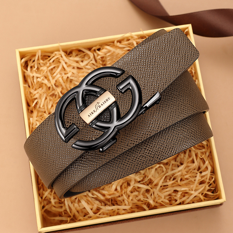 Neue Herrenjeans aus echtem Leder mit modischem, vielseitigem Rindsleder für die Freizeit und einfache_voghion.com