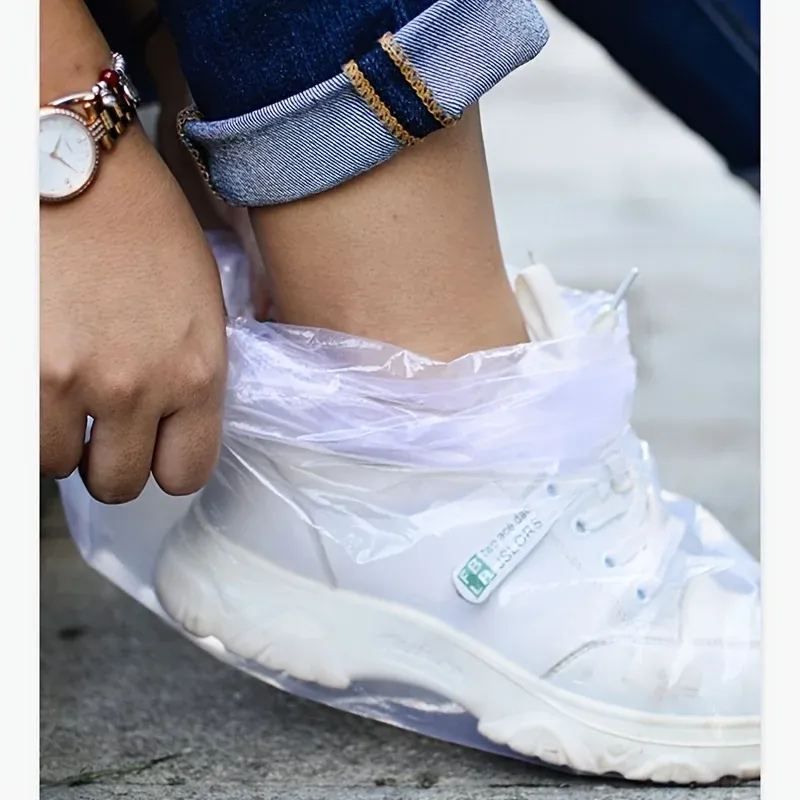 Copriscarpe monouso antipioggia da 10/20/30 pezzi, copriscarpe isolanti impermeabili resistenti all'usura in plastica trasparente per esterni_voghion.com