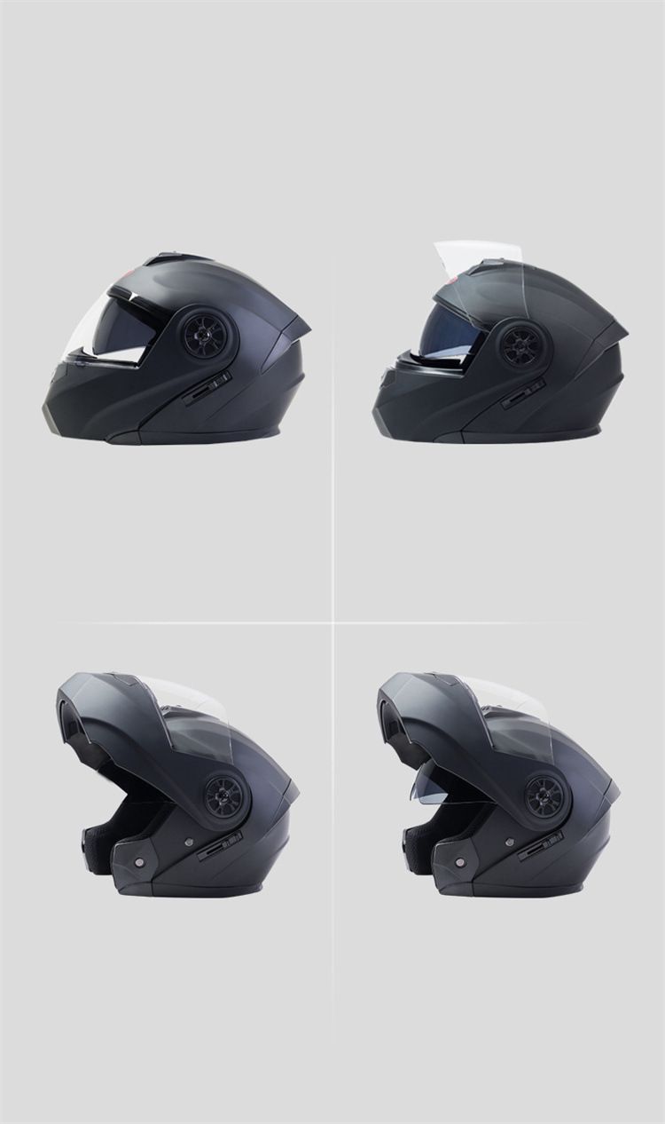 Motorhelm volledige helm dubbele lens onbedekte helm vier seizoenen algemeen rijden halve helm_voghion.com