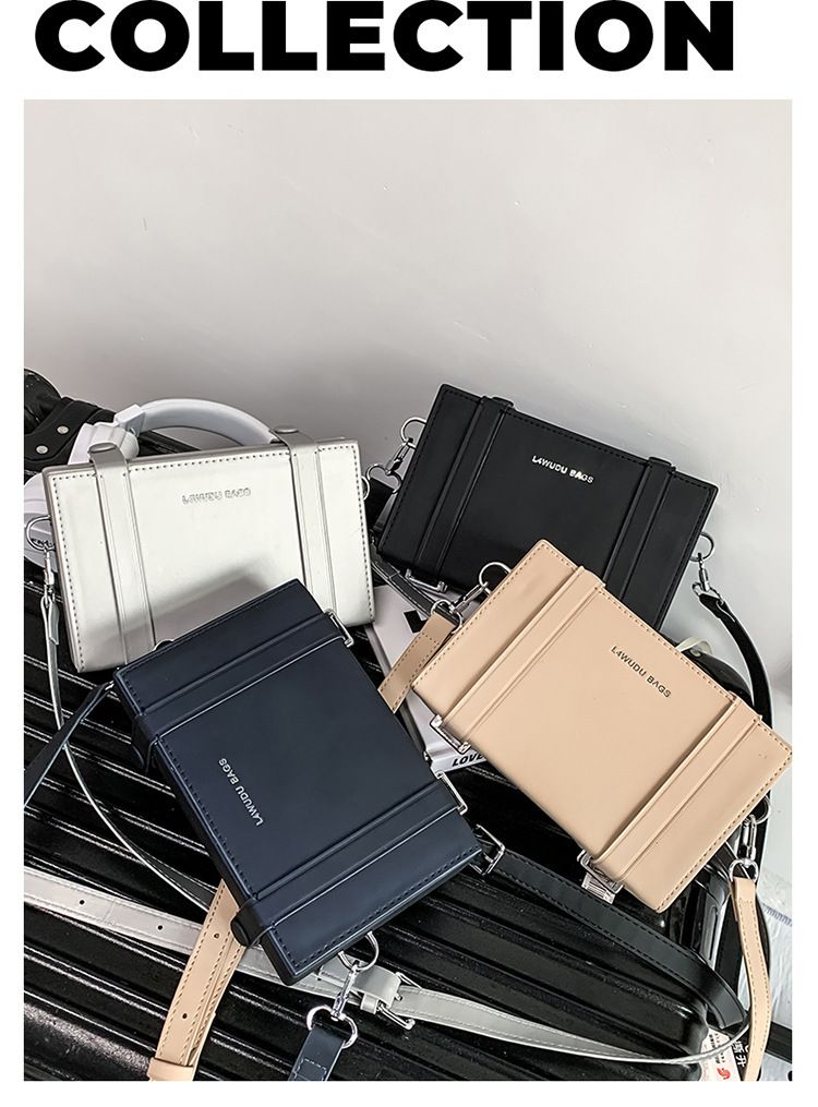 Einzelne Umhängetasche Männer und Frauen Mode Marke Box Tasche Silber Umhängetasche Persönlichkeit Rucksack Kleine Quadratische Tasche Jungen Satchel Tide_voghion.com