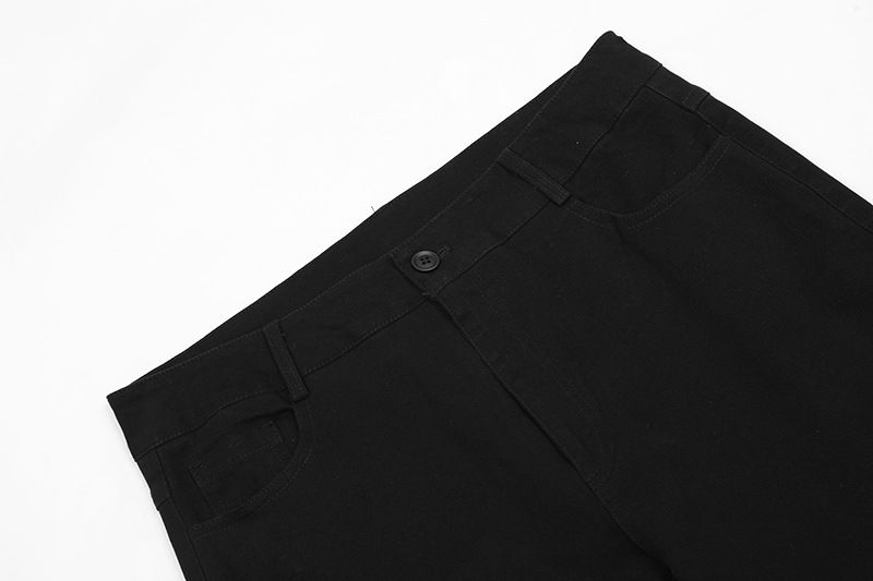 Pantaloni evazați negri de înaltă calitate pentru bărbați, pentru bărbați și femei, slim și subțiri, cu picior drept, casual, hip hop, pantaloni de șters_voghion.com