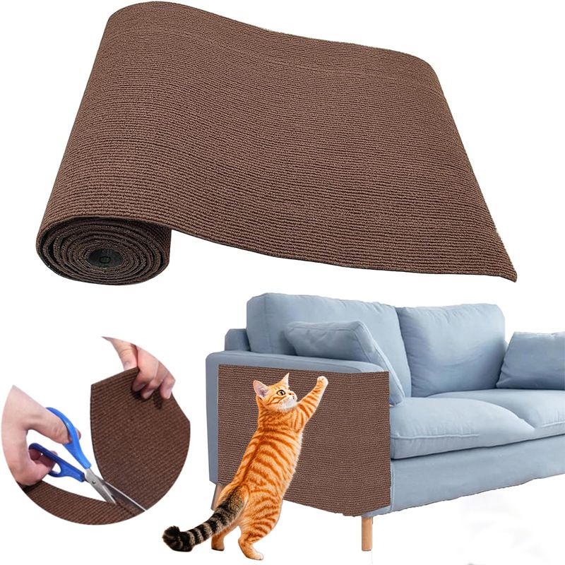Protector de sofá antiarañazos, autoadhesivo, recortable, para muebles, resistente al desgaste, adhesivo protector de pared con diseño de gato_voghion.com