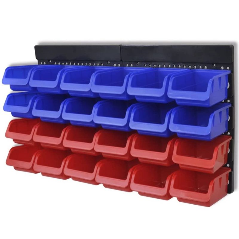 Garage Organizer Wall Pcs Blue Mounted Red 2 Tool_voghion.com