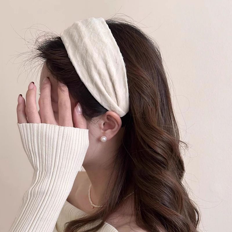 Fascia per capelli gialla con bordo largo in chiffon per donna, 2025, nuova fascia con tacco alto, alla moda e per tutti i giorni_voghion.com