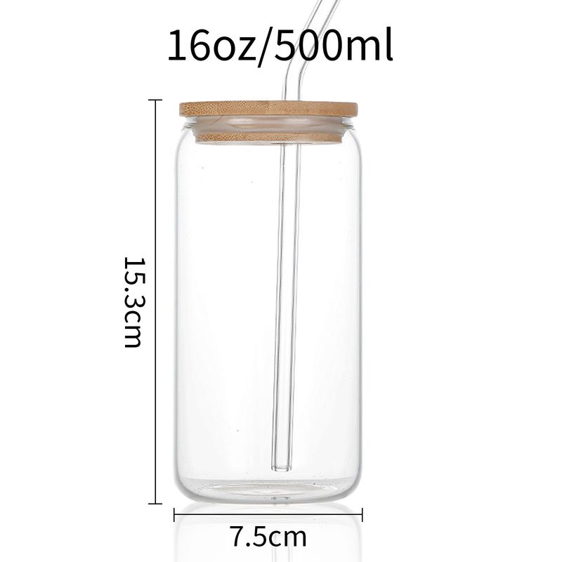 500 ml moderner Becher mit Strohhalm und Herzschleife – Borosilikatglas, Bambusdeckel und gebogener Strohhalm, wärmeisoliert für heiße/kalte Getränke_voghion.com