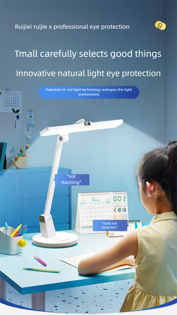 Schreibtischlampe zum Lernen, Augenschutz, gegen Kurzsichtigkeit, für Kinder, Studenten, zum Lesen, Schreiben und für Hausaufgaben im Studentenwohnheim_voghion.com