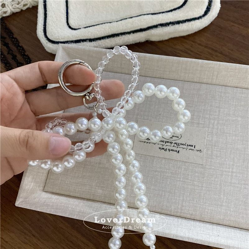 Piese și accesorii pentru genți, design de nișă, pandantiv cu fundă din dantelă perlată, la modă, de înaltă calitate, cu textură, breloc auto pentru geantă, pandantiv_voghion.com