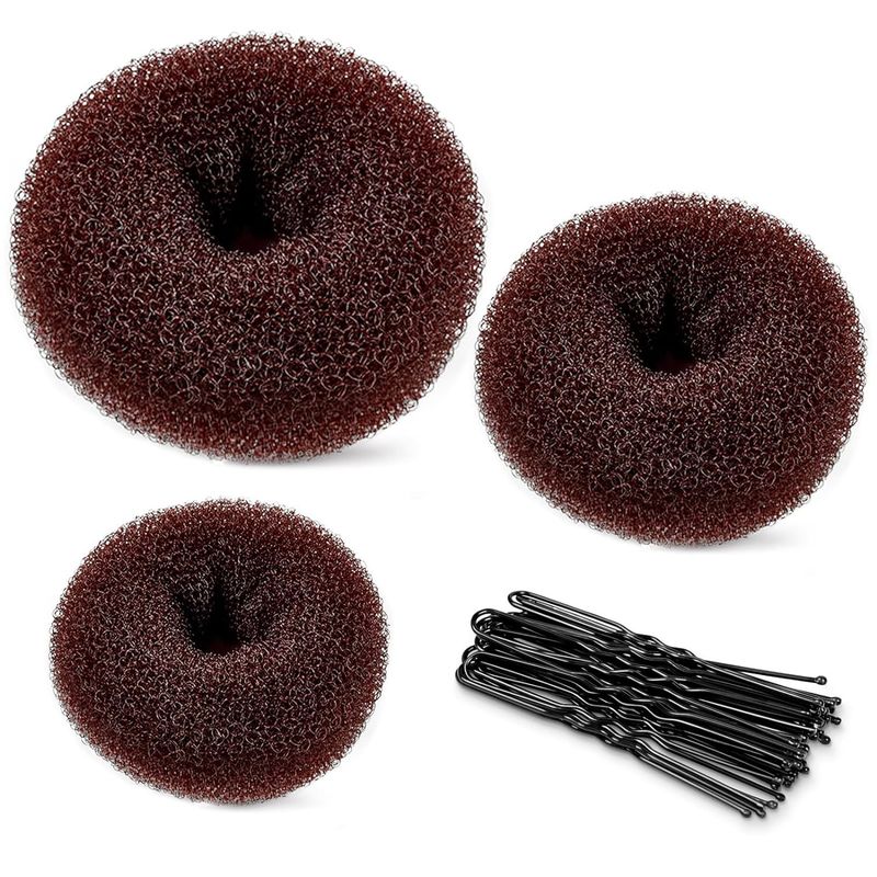 Set di strumenti per intrecciare i capelli con chignon, accessori per capelli, strumenti per intrecciare i capelli a forma di bocciolo di ciambella_voghion.com