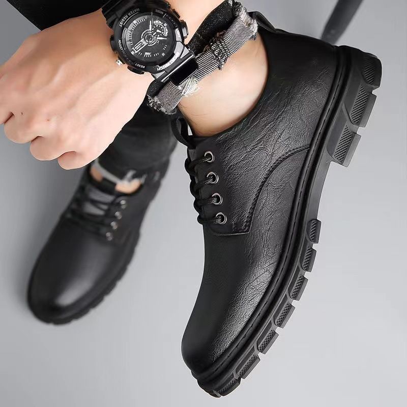 9908-Casual Shoesmen's Soft Sole Non-Slip Wear-Resistant Business Leather Work Men's Trendy Shoes_voghion.com