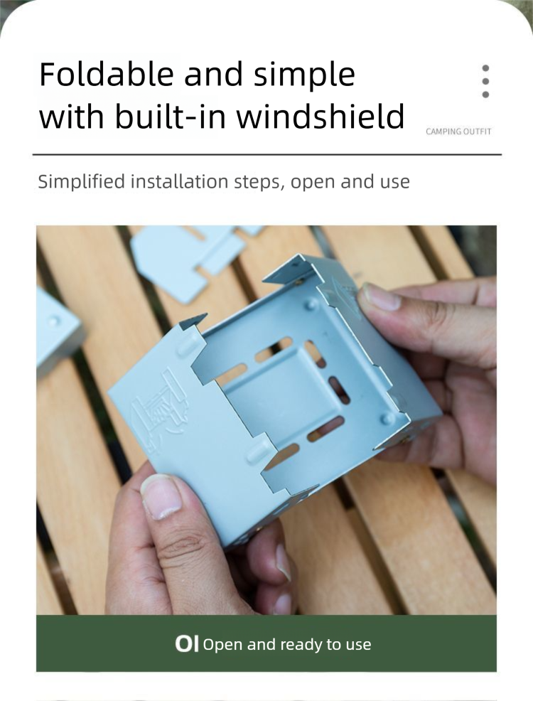 Stufa pieghevole portatile in stile tedesco per esterni, piccola isola, ad alcol solido_voghion.com