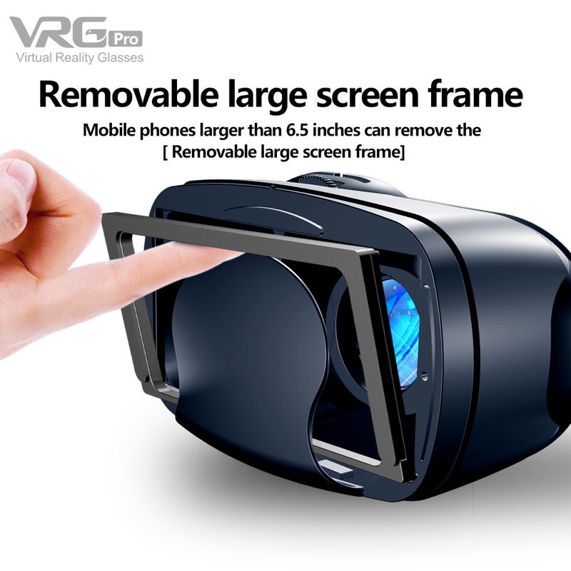 VRG Pro VR-Brille Virtual Reality Headset-Geräte Viar 3D-Helmbrillenlinsen Smart für Smartphone-Handy-Spiel_voghion.com