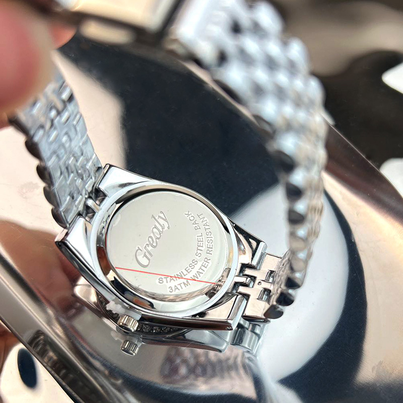 Ceas de damă din seria Lao Jia cu bandă de oțel cu împânzire cu diamante, calendar nou rezistent la apă, ceas casual multifuncțional_voghion.com