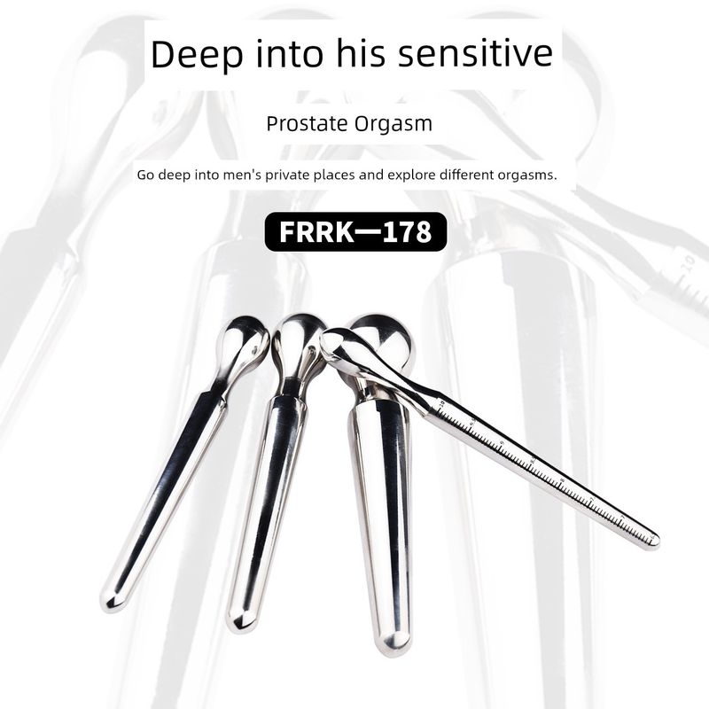 Sexy Smooth Stainless Steel With Scale Horse Eye Stick Novice White Open Urethral Expansion Masturbation Device Male And_voghion.com