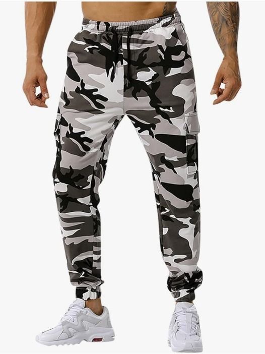 Neue Jogginghose mit Camouflage-Muster für Herren, für Training im Freien, Fußball-Trainingshose, Fitnesshose_voghion.com