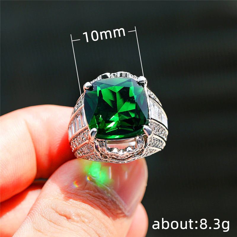 Anel feminino moderno com microzircônias incrustadas e temperamento clássico da Cao Shi_voghion.com
