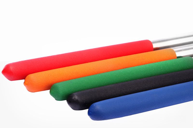 Gids vlaggenmast 1 meter 1,2 meter 1,4 meter 1,6 meter zachte rubberen hoes handvat roestvrijstalen zweep stokje rubberen zweep_voghion.com