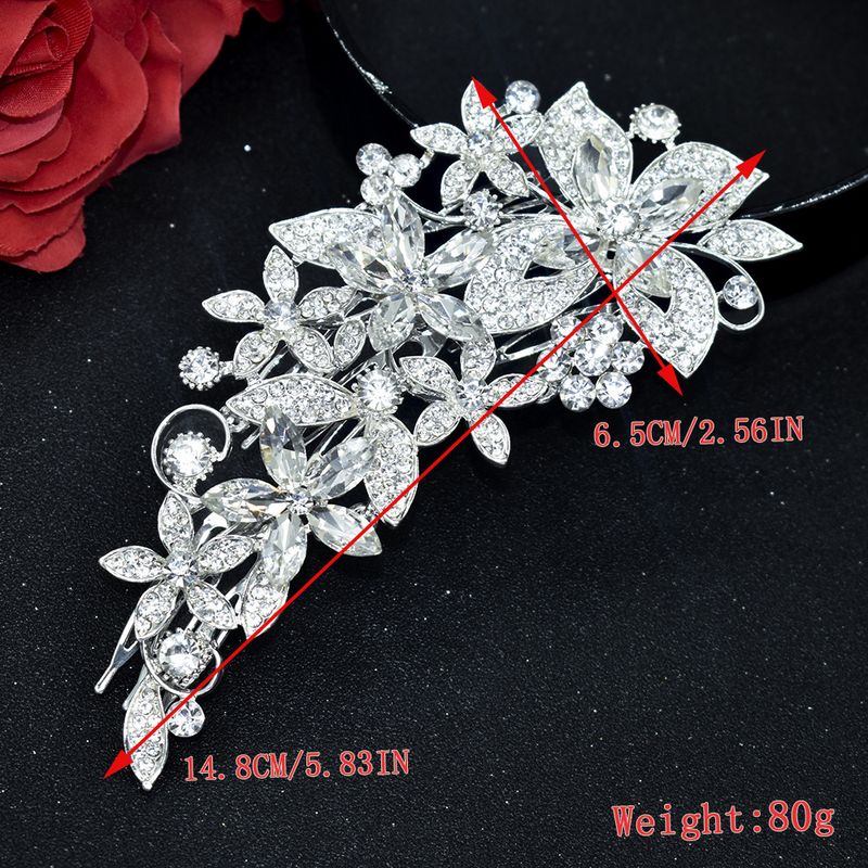 Braut Krone Kopfschmuck Legierung eingelegt Strass Krone Blatt Blume Haar Stil Kleid Zubehör_voghion.com