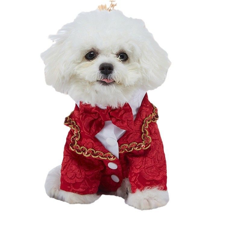 Dog Thin Cute Suit Tuxedo Pet Yorkshire Terrier Corgi Puppy Summer Clothes_voghion.com