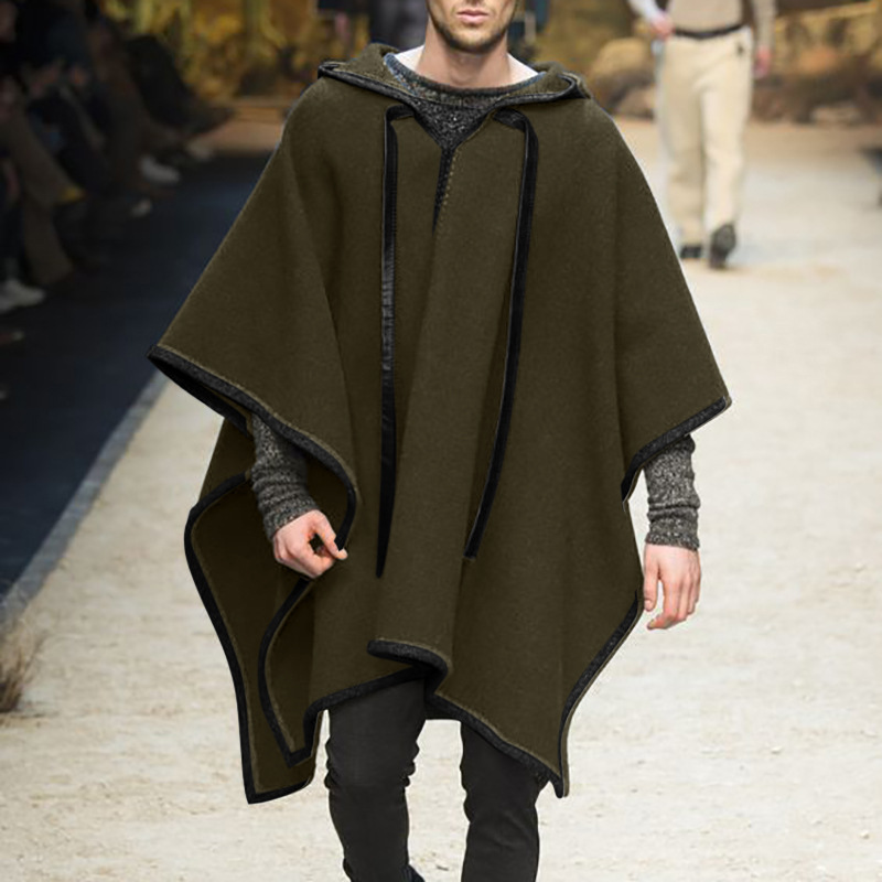 2024 Men's shawl cover, cape, woolen jacket trend_voghion.com