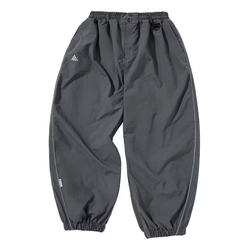 Functional Waterproof Cargo Men Spring Autumn Trendy Loose Straight Wide Leg Casual Long Ski Pants_voghion.com