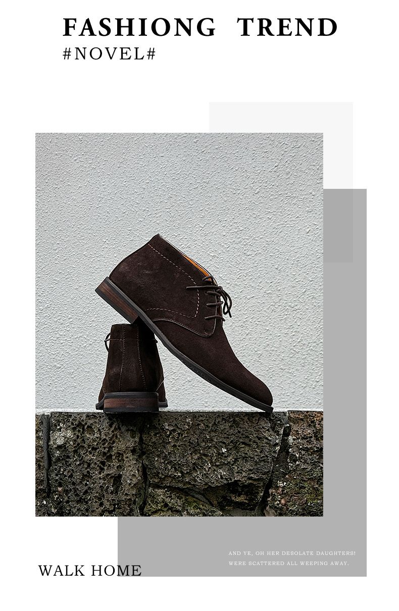 Wind wasserdichte Wildleder-Kurzstiefel mittlere Hilfe Retro Herrenstiefel Martin Boots_voghion.com