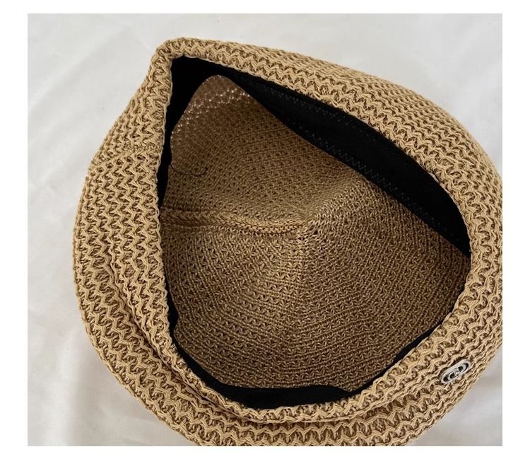 Unisex Solid color pleated styling Beret hat for women light breathable little Bud face painter hat_voghion.com