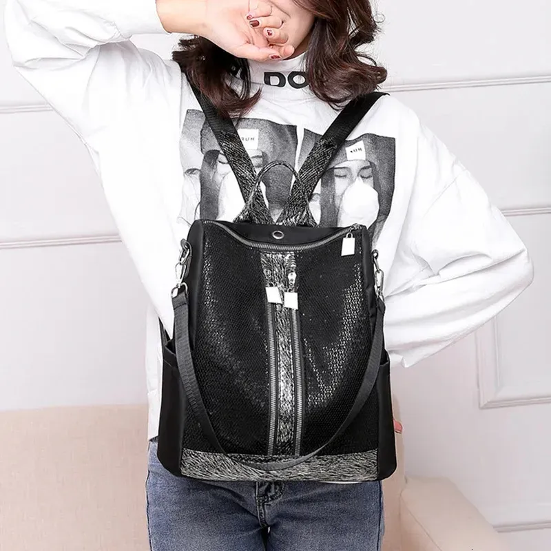 Zaino con paillettes per ragazze adolescenti, alla moda, con brillantini, per studenti, scuola, viaggi, tracolla, mochilas 250514_voghion.com