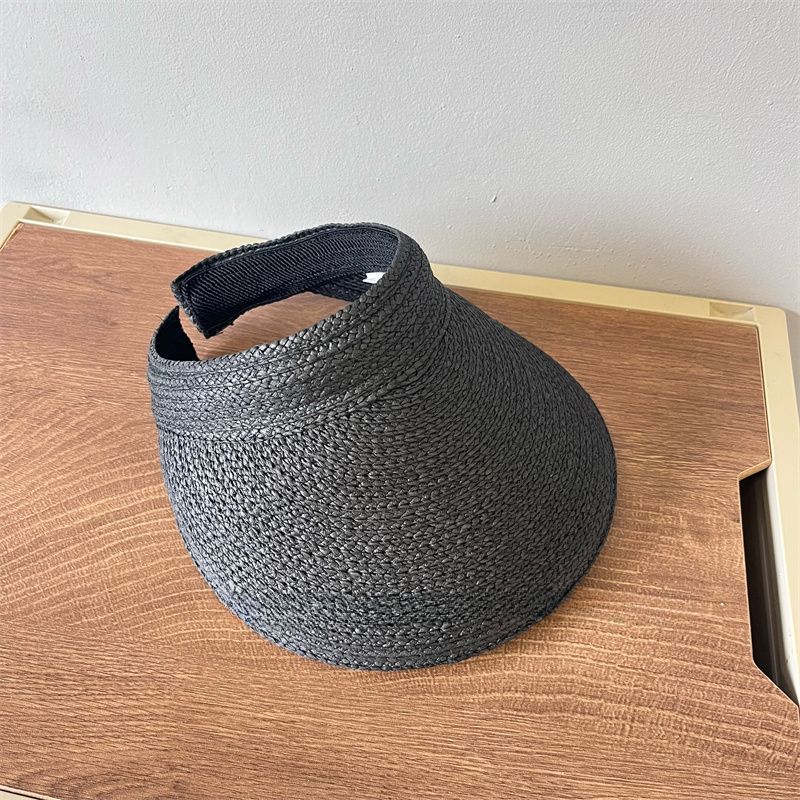 Nuovi arrivi USPOP Cappello da spiaggia in paglia con tesa larga in rafia, stile casual, da donna_voghion.com