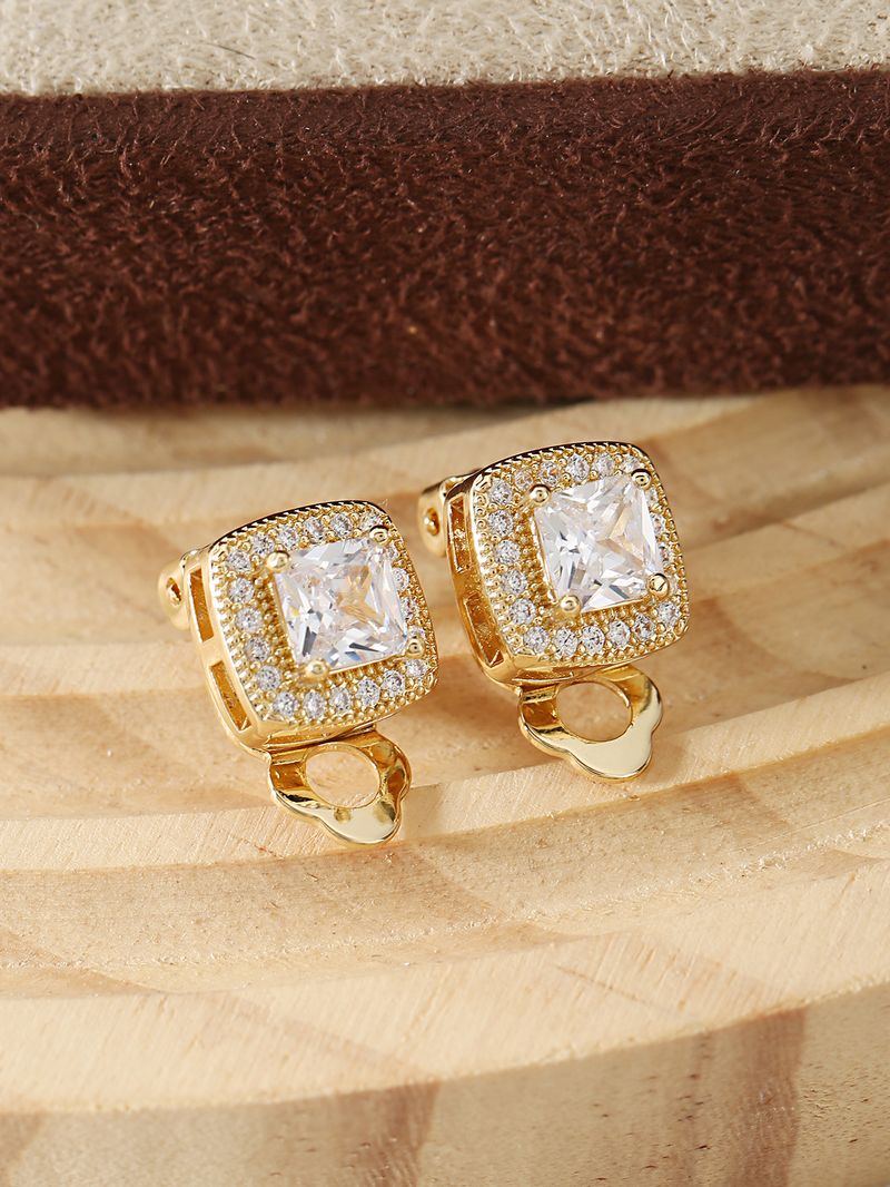 Earrings Fashionable And High End Moissanite Earrings, Niche And Versatile, Elegant Temperament Ear Clips, Light Luxury, No Piercing Ear Clips_voghion.com
