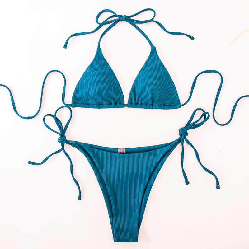 2024 New Sexy Triangle Bikini Beach Set Two-Piece Swimsuit_voghion.com